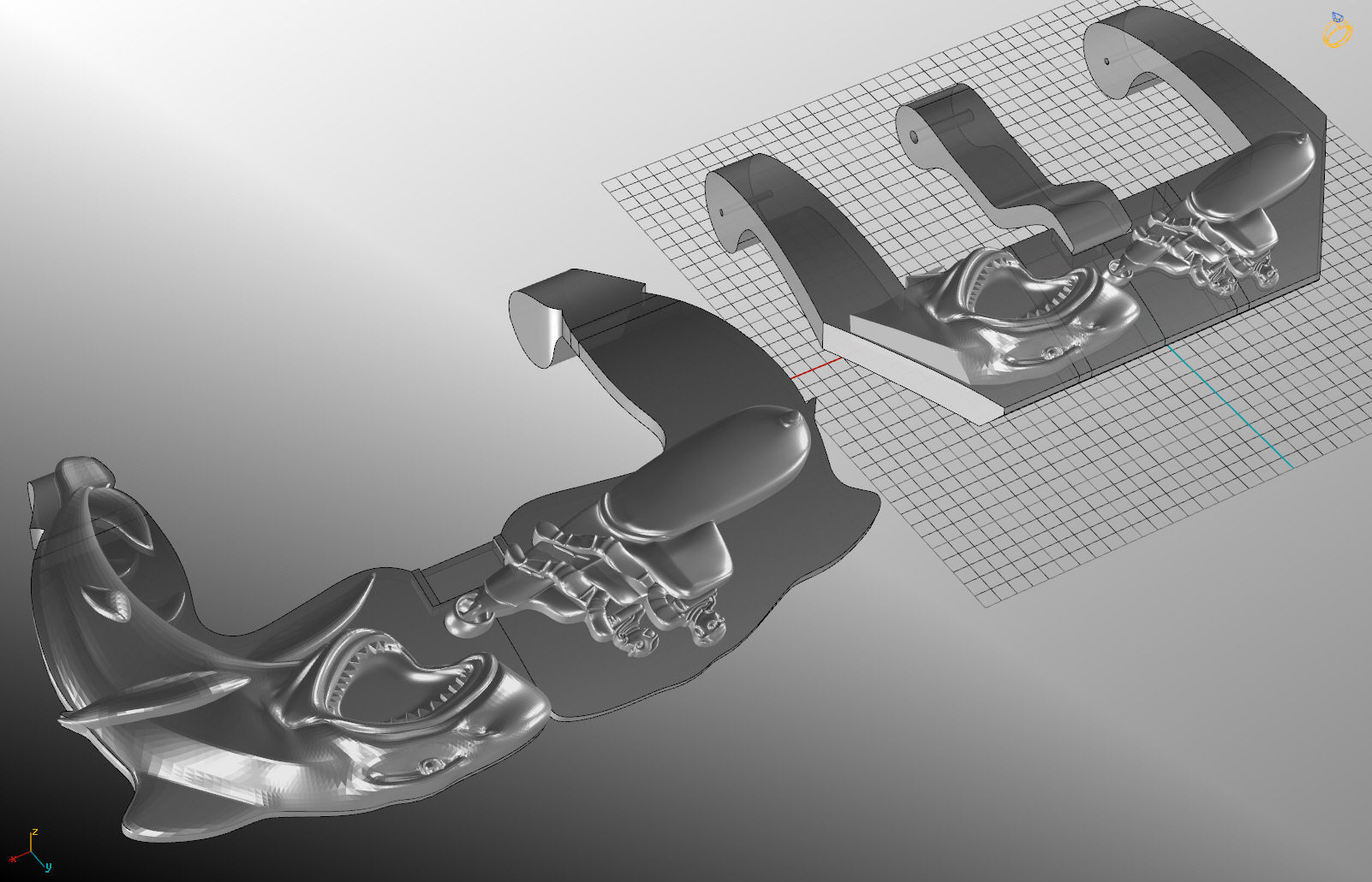 submarine and torpedoes 3D print model_16