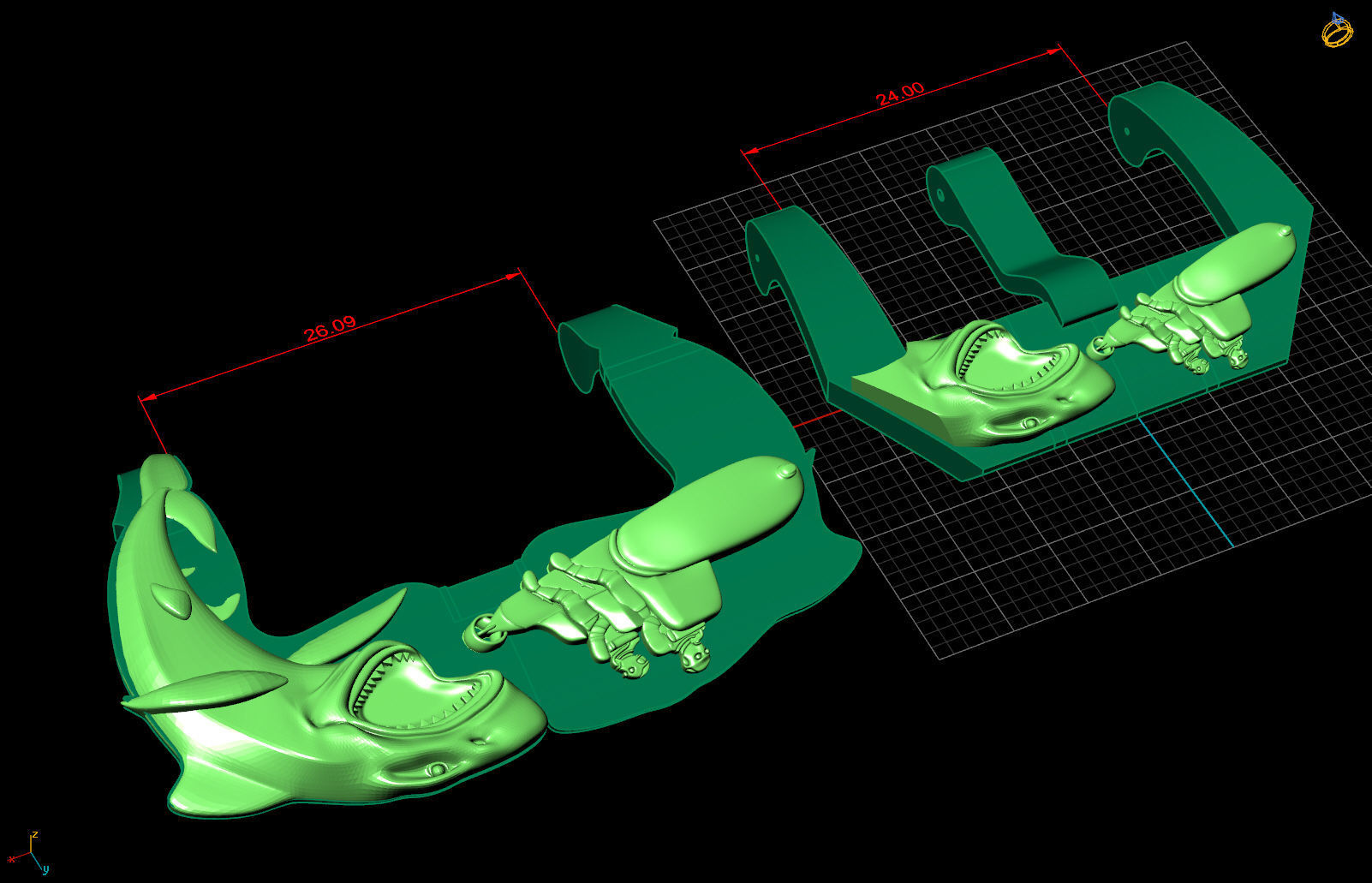submarine and torpedoes 3D print model_17