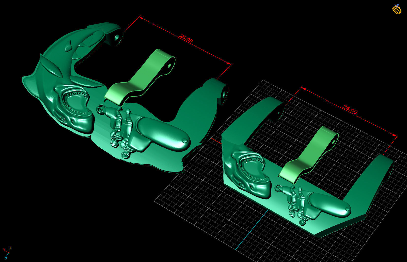 submarine and torpedoes 3D print model_14