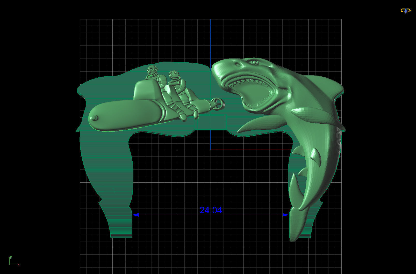 submarine and torpedoes 3D print model_11