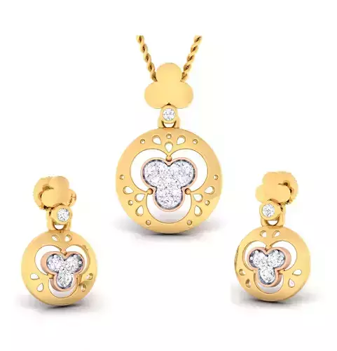 Women pendant-earrings set 3dm mgx render detail 3D print model