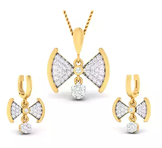 Women pendant-earrings set 3dm mgx render detail 3D print model