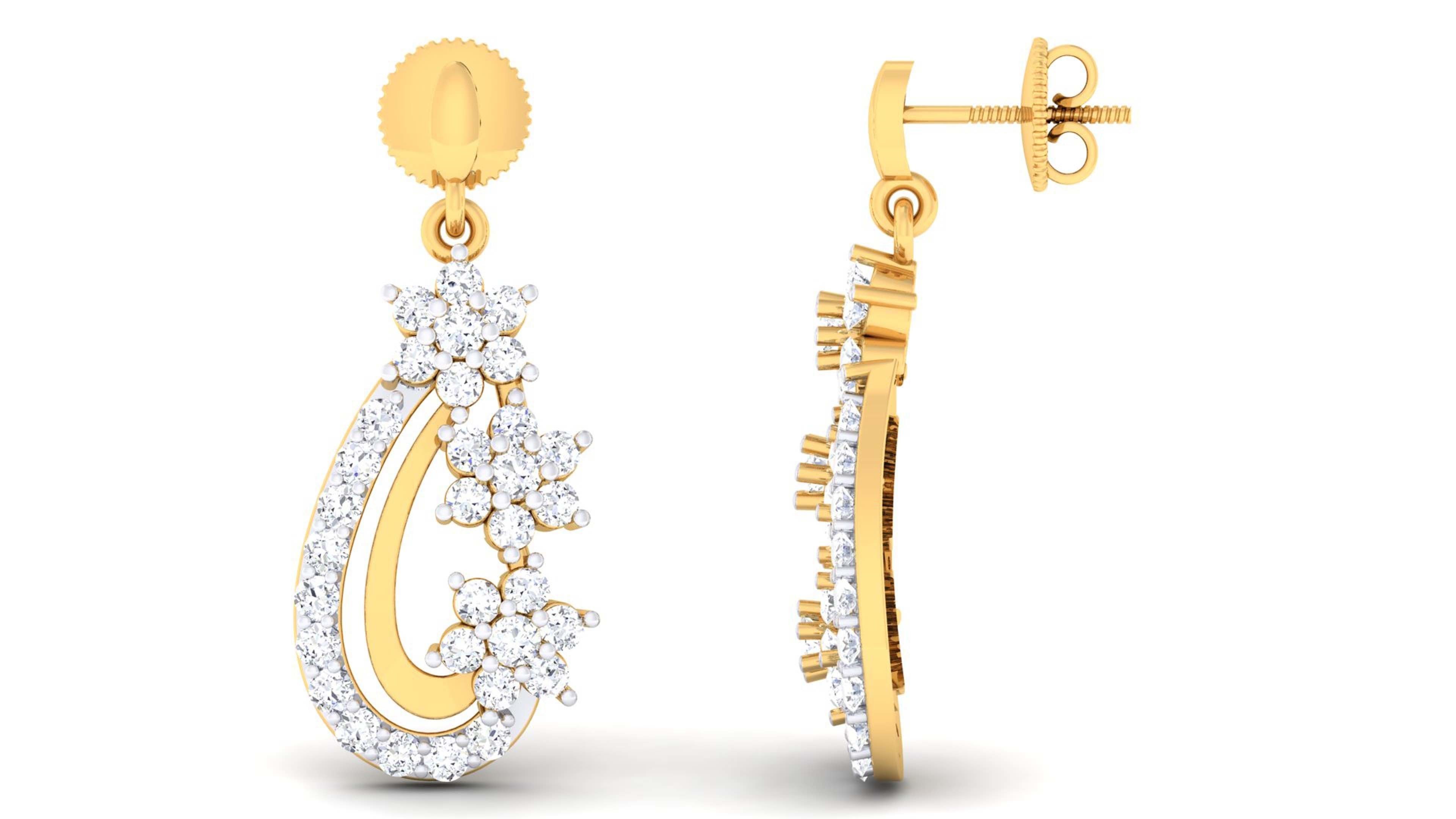 Women pendant-earrings set 3dm mgx render detail 3D print model 3D print model_5