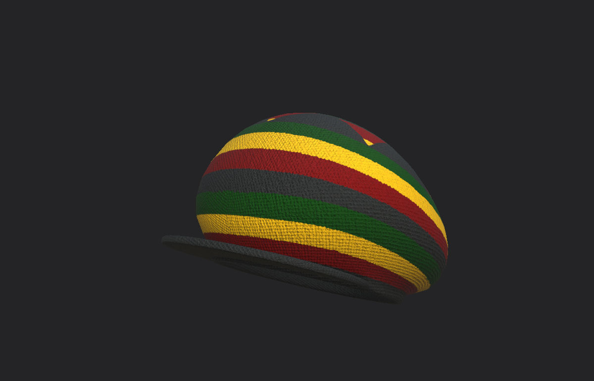Reggae Cap 3D model_5