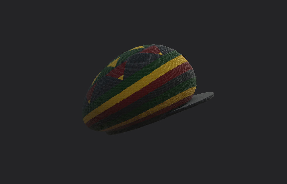 Reggae Cap 3D model_11