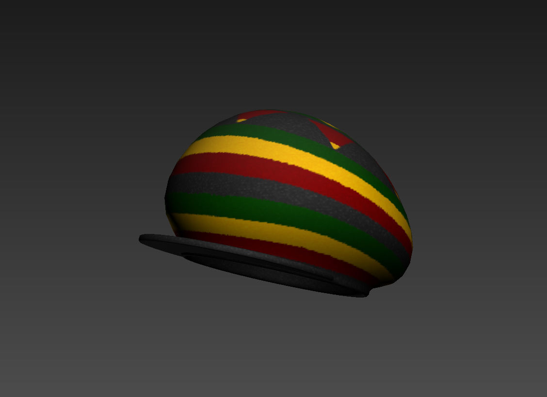 Reggae Cap 3D model_1