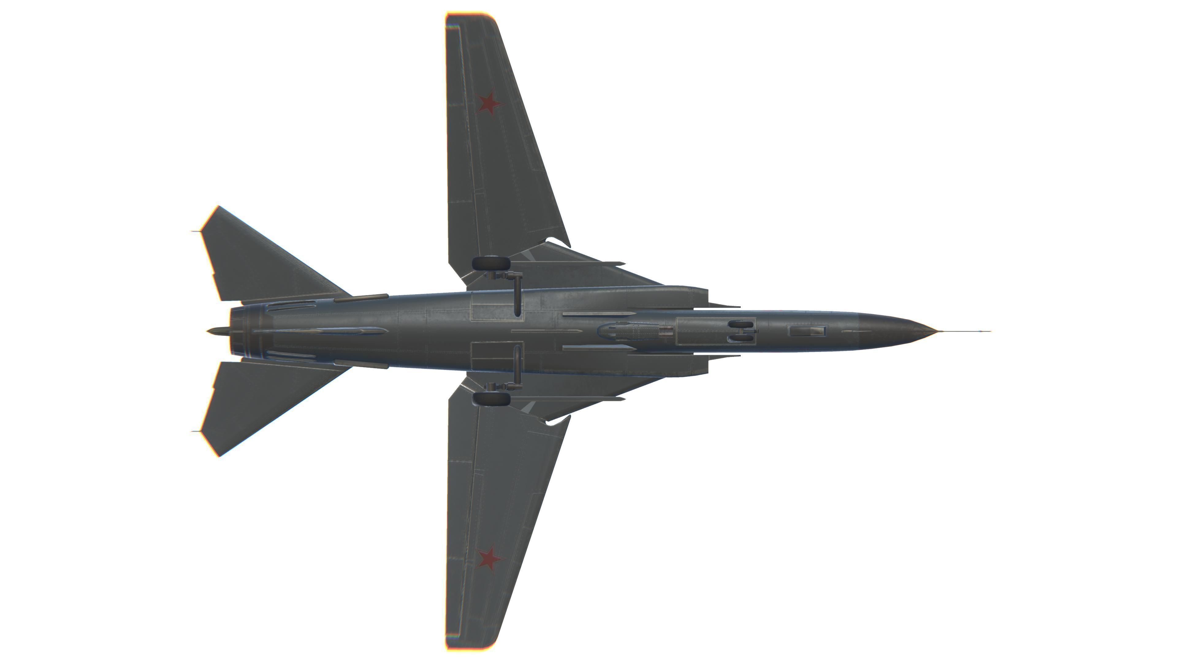 MIG-23 Flogger Jet Fighter Aircraft Low-poly 3D model_23