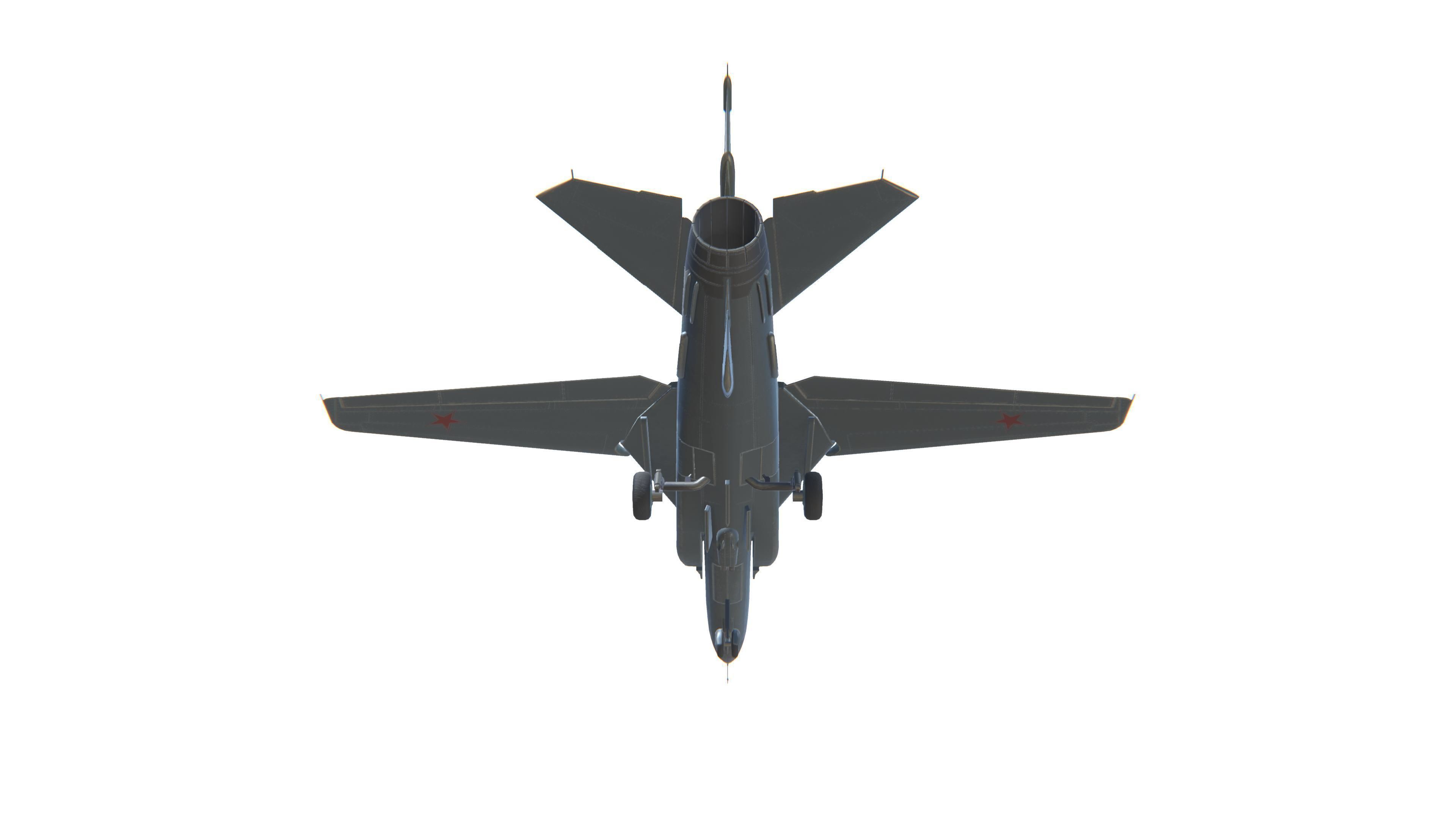 MIG-23 Flogger Jet Fighter Aircraft Low-poly 3D model_15