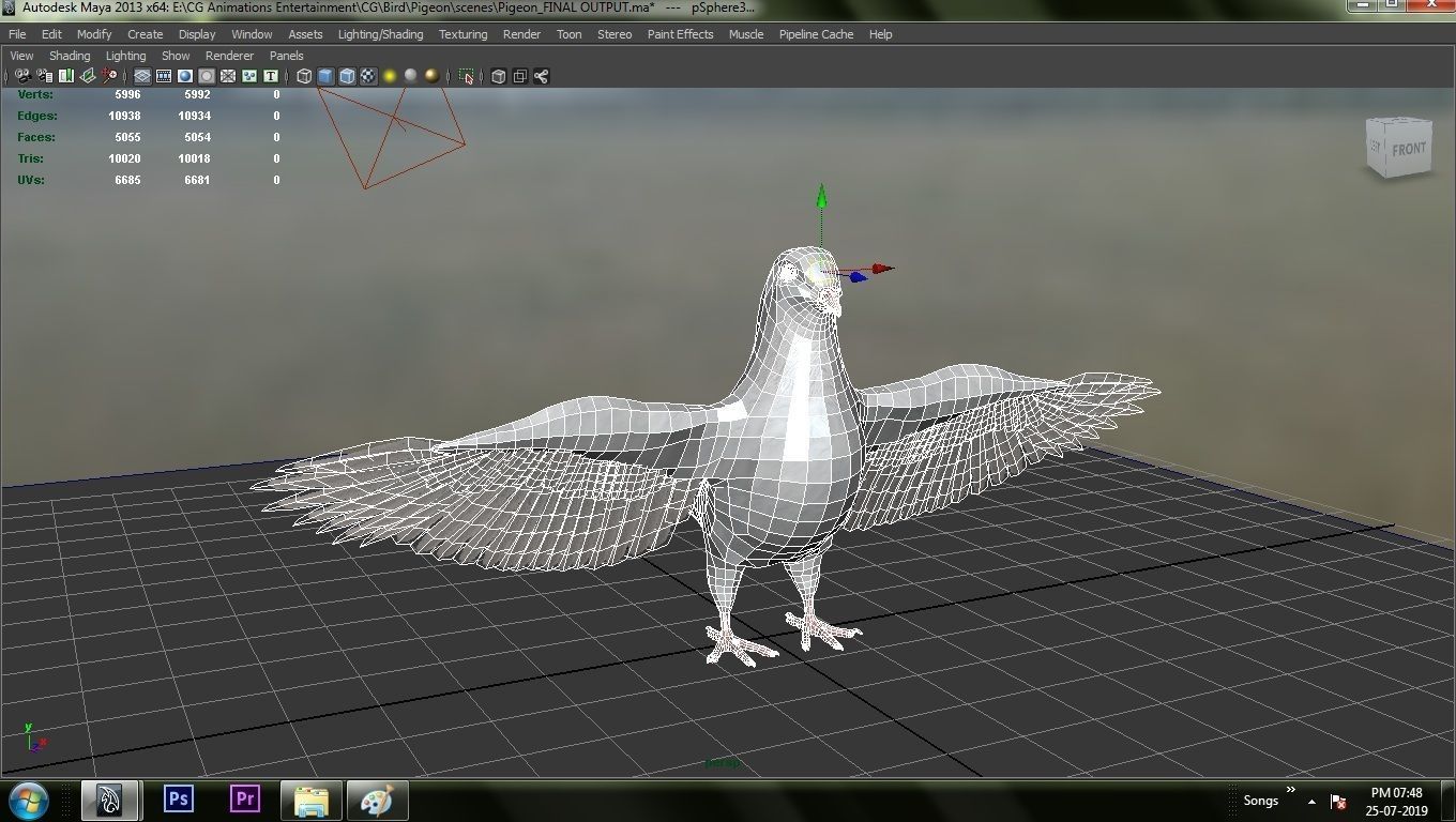 White Pigeon 3D model_3