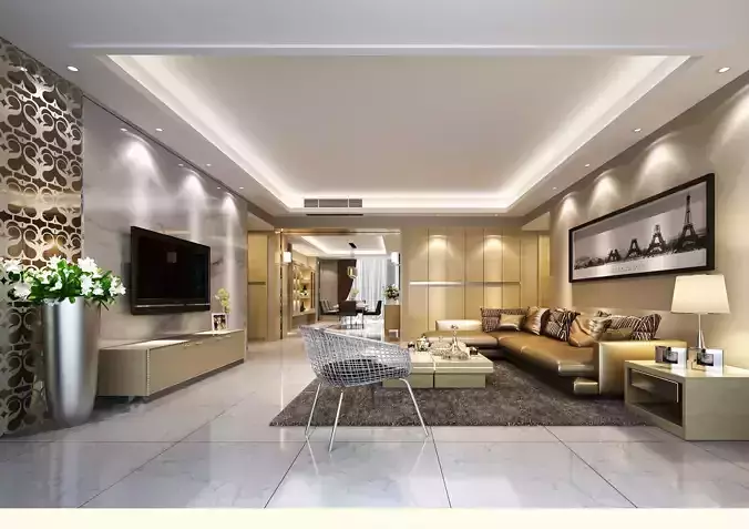 3d living room design 3D model