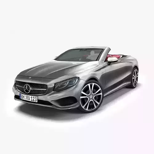 Mercedes-Benz S-Class Cabriolet 2017 Low-poly 3D model