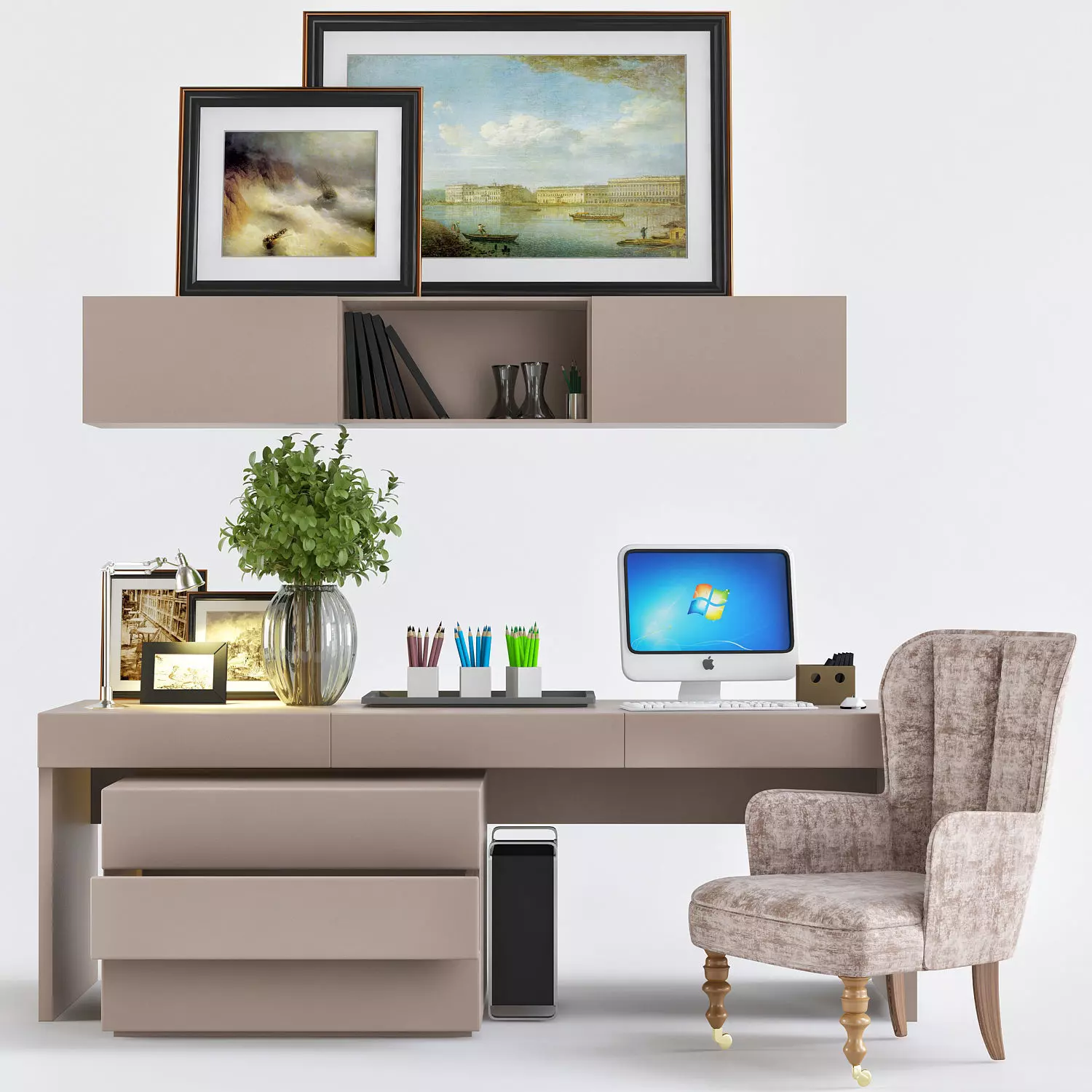 Bancada Para Quarto Como Fazer 3D model_0