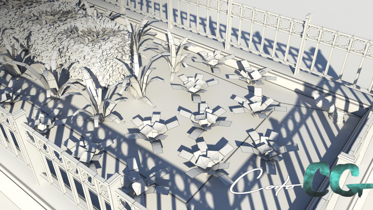 Fenced Planter Bed 3D model_5