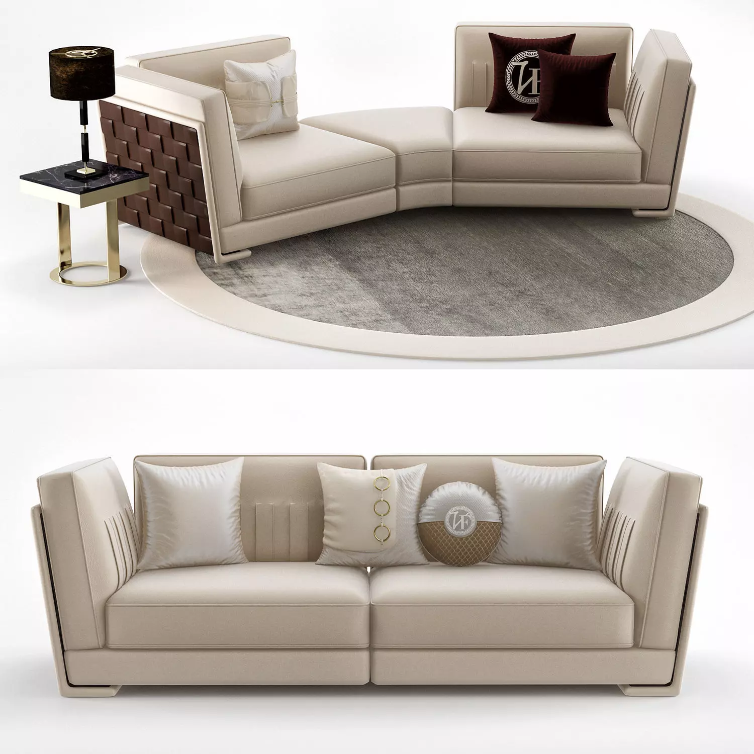 Vittoria Frigerio sofa 3D model_0