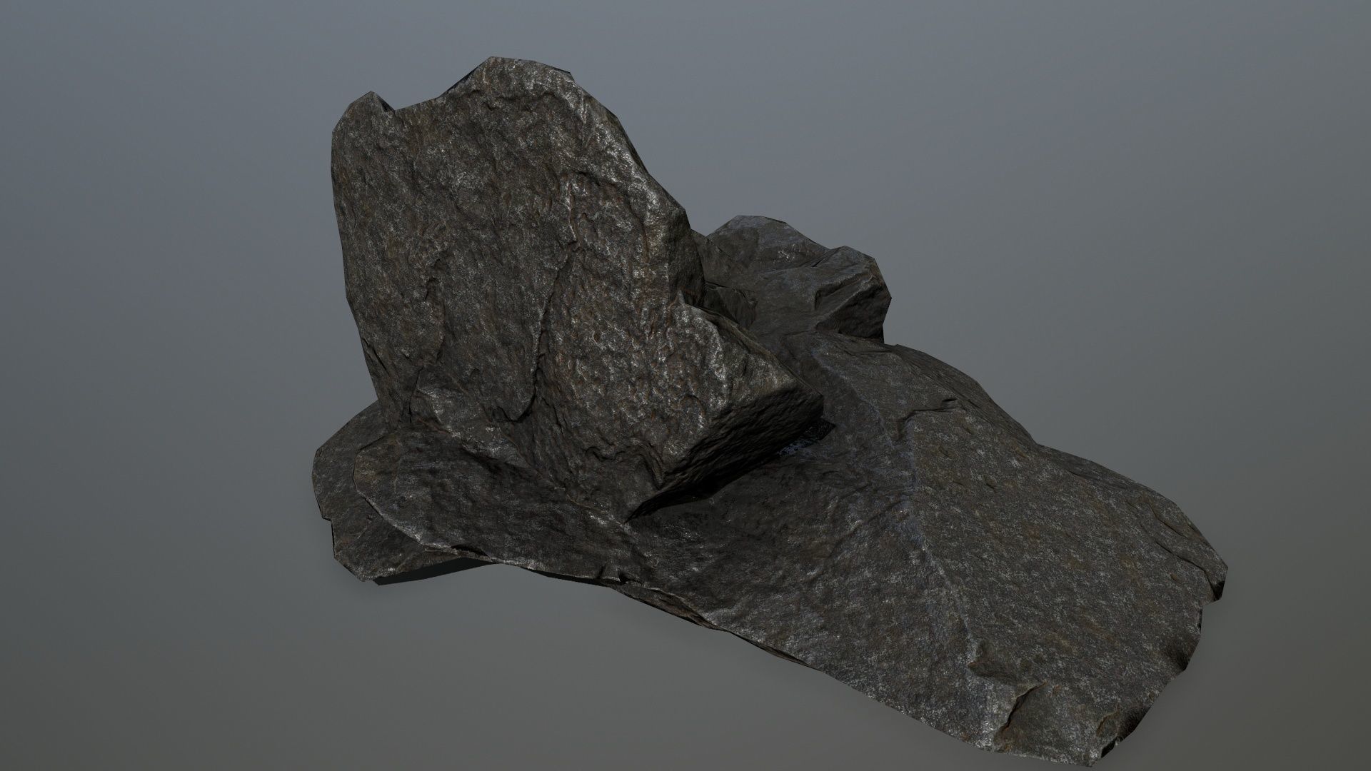 Rock set 2 Low-poly 3D model_1