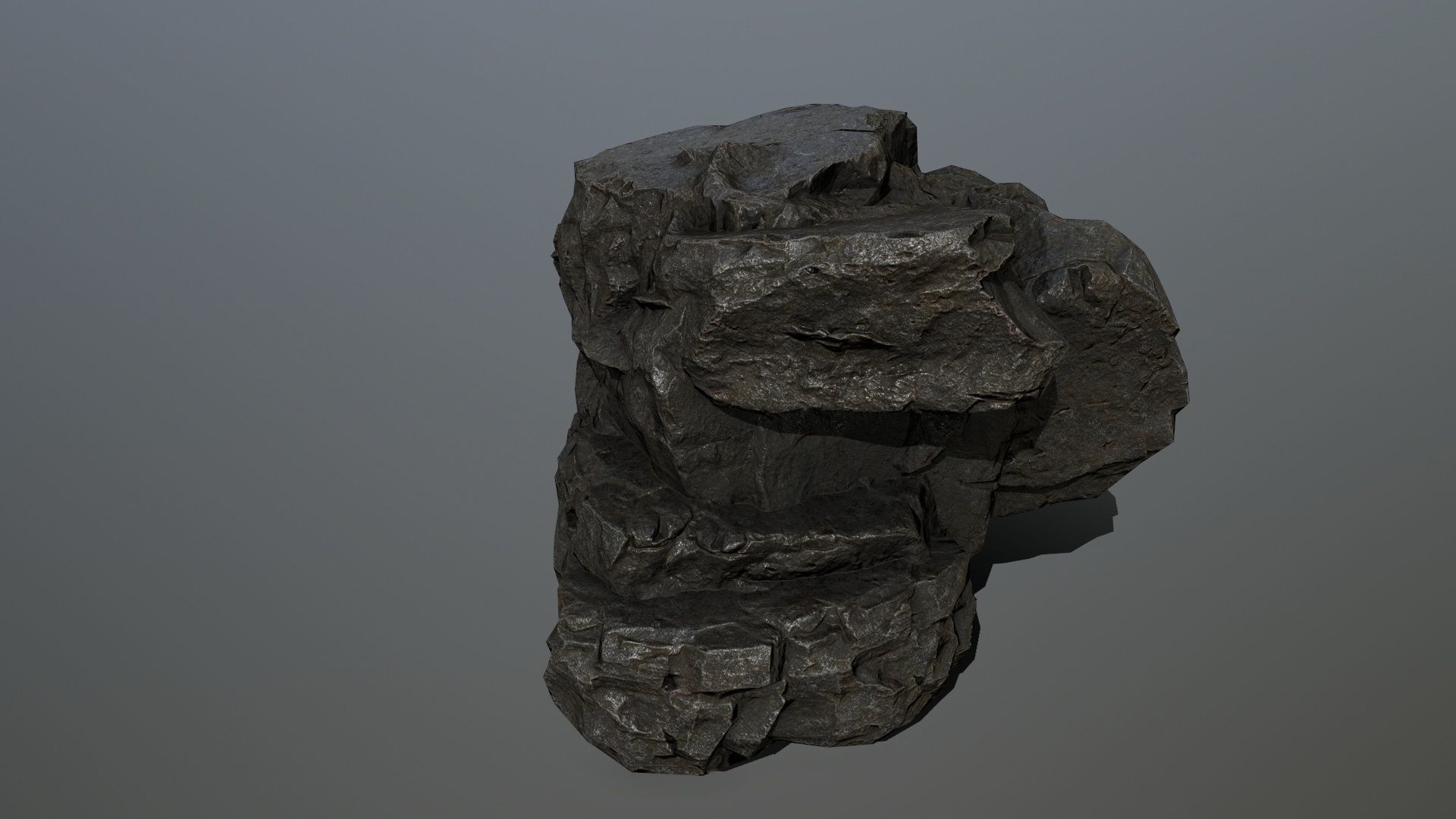 Rock set 2 Low-poly 3D model_7