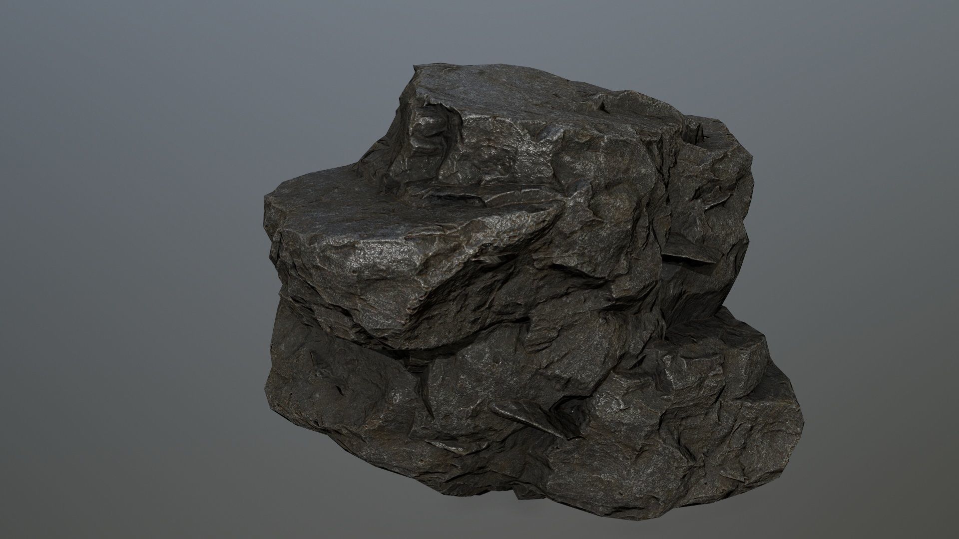 Rock set 2 Low-poly 3D model_6