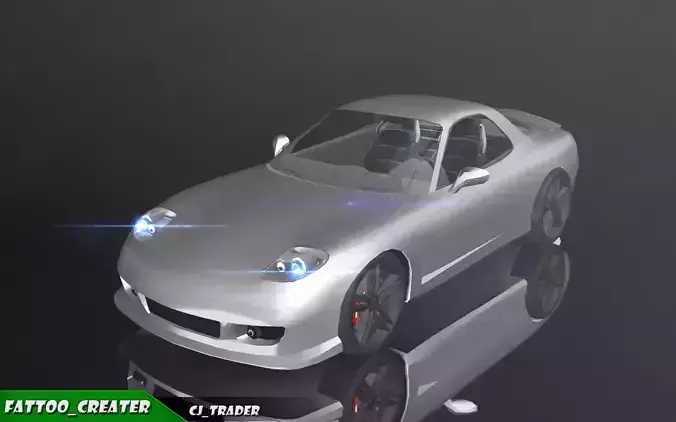 Racing Car Concept Low-Poly  3D Model