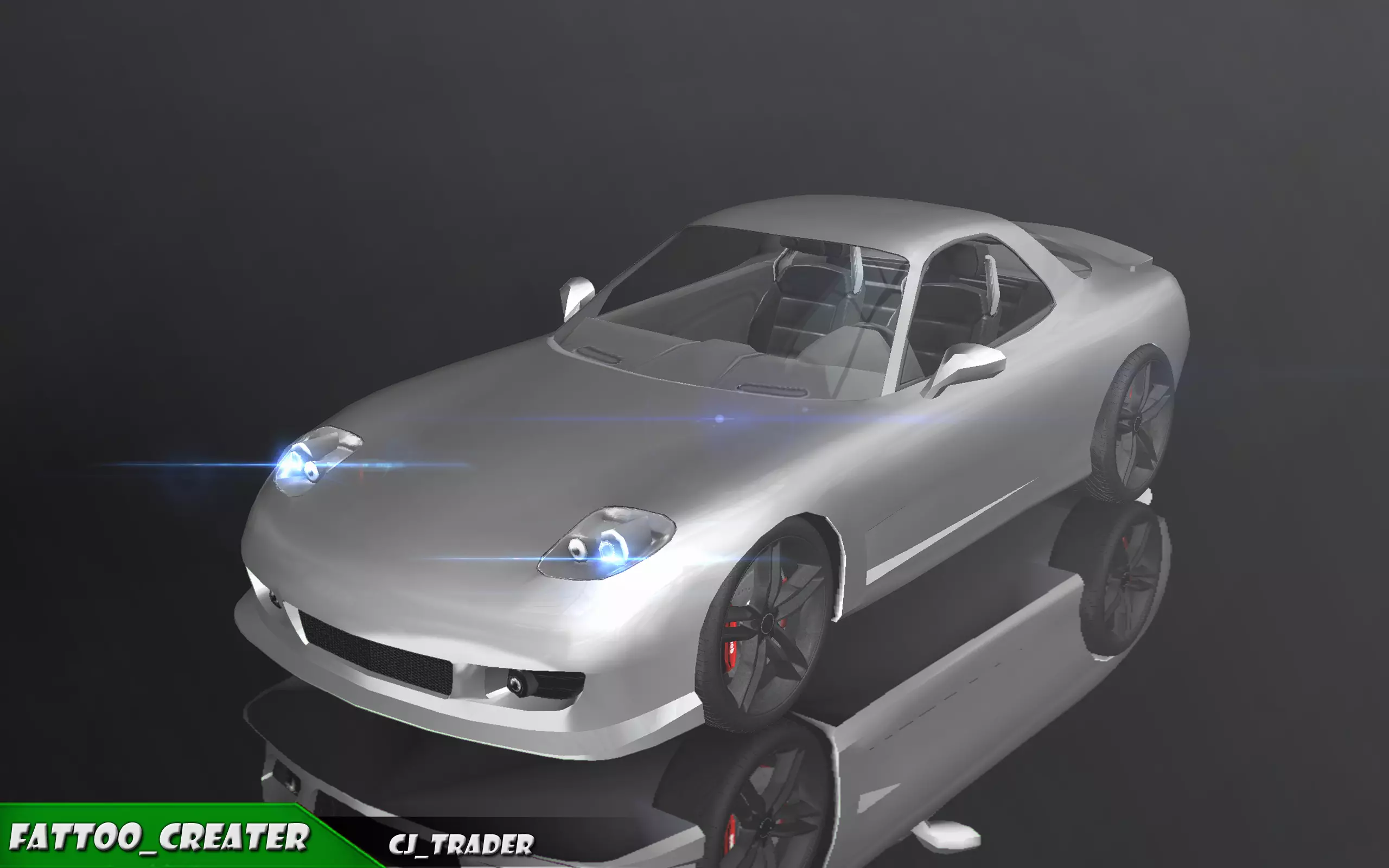 Racing Car Concept Low-Poly 3D Model Low-poly 3D model