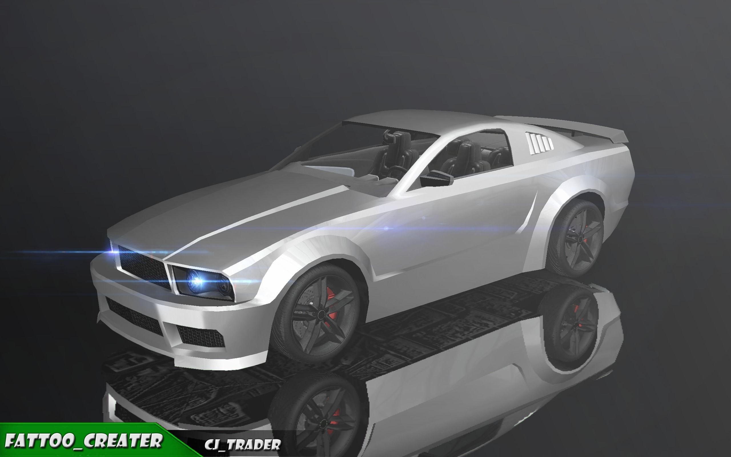 Lowpoly Racing Car Concept 3D Model Low-poly 3D model_7