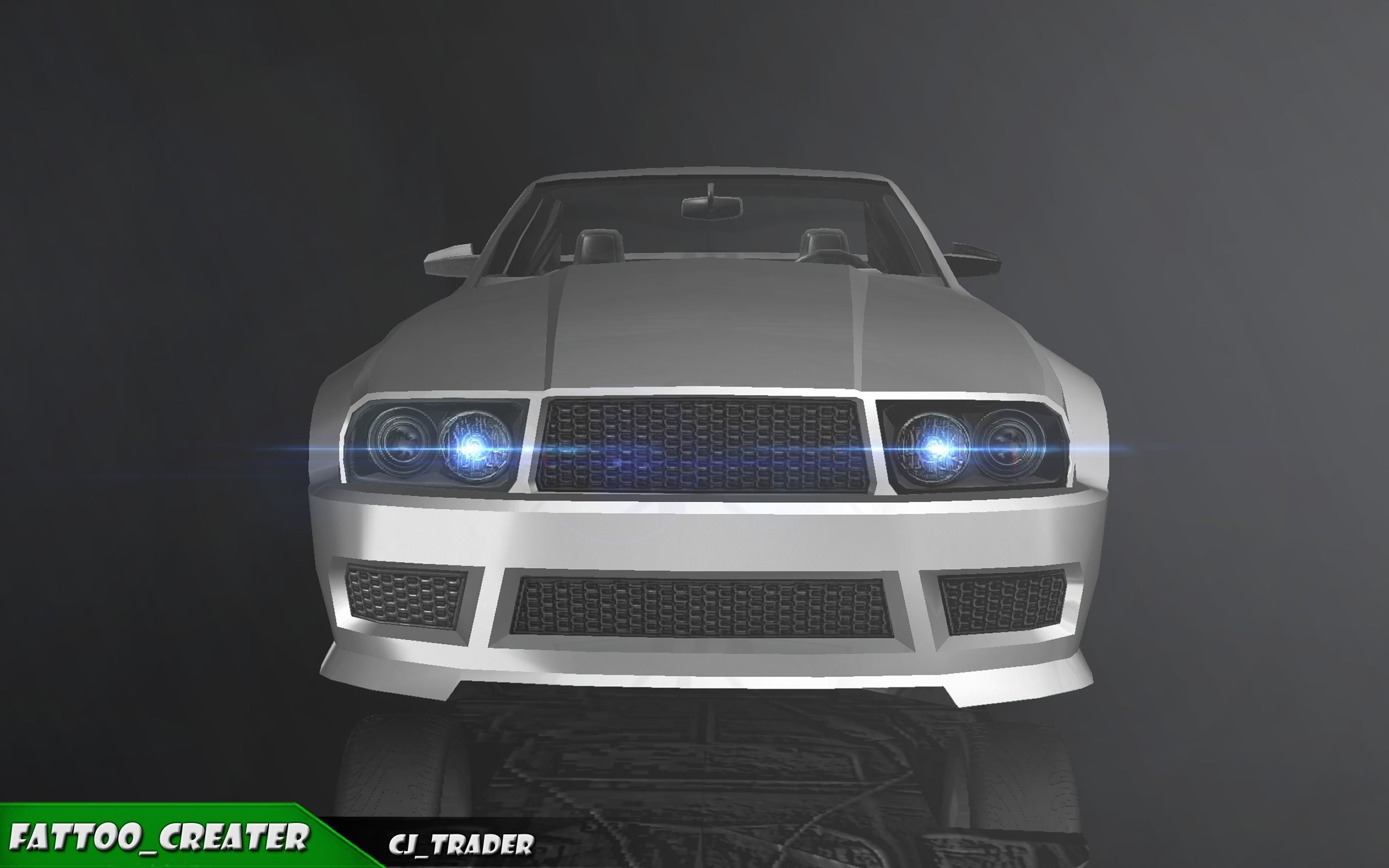 Lowpoly Racing Car Concept 3D Model Low-poly 3D model_3