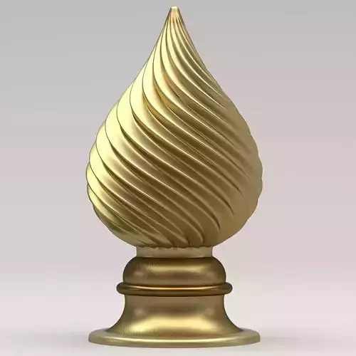 Carved Finial 3D model