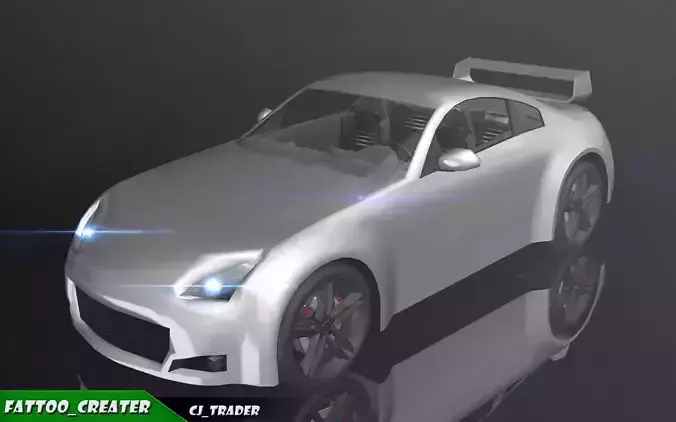 Lowpoly Racing Car 3D Model Low-poly 3D model