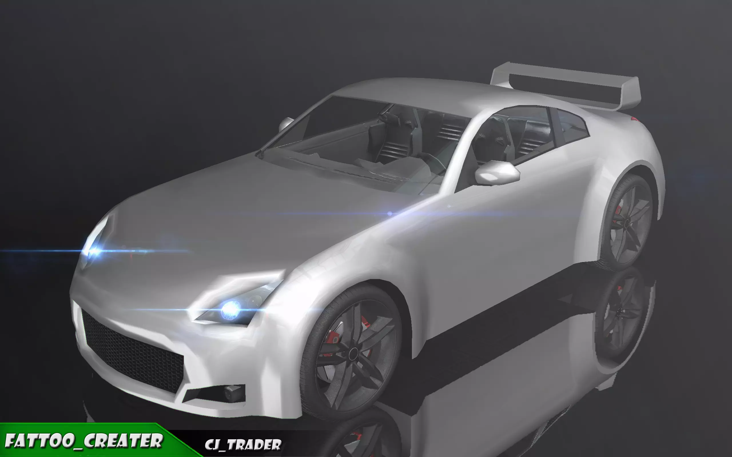 Lowpoly Racing Car 3D Model Low-poly 3D model_0