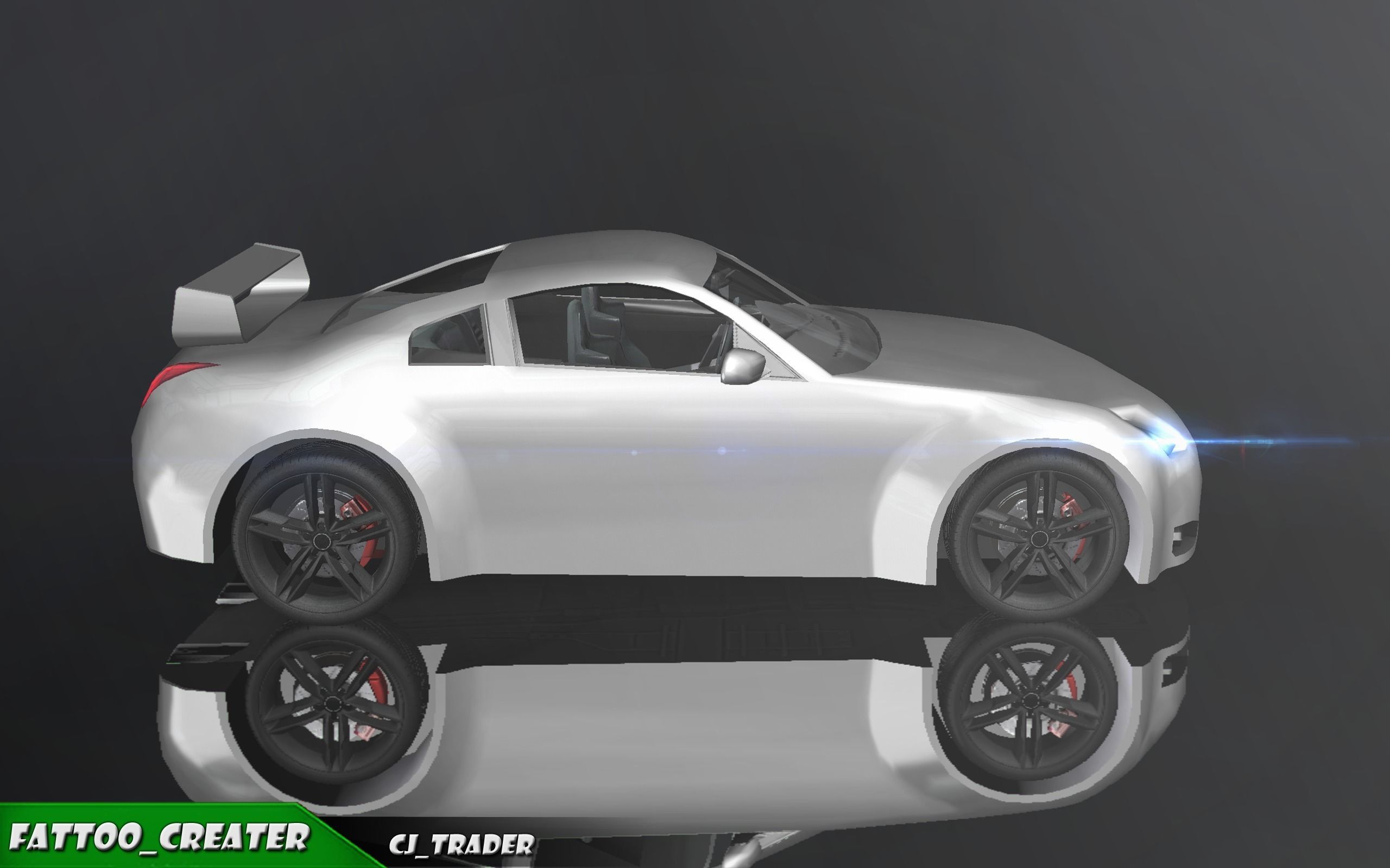 Lowpoly Racing Car 3D Model Low-poly 3D model_4