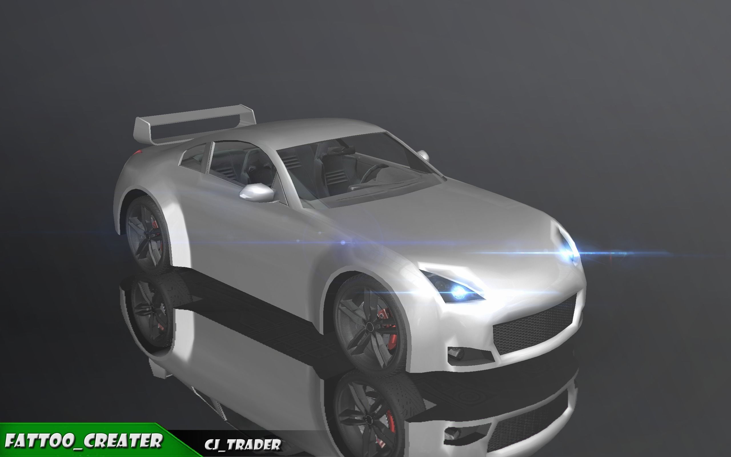 Lowpoly Racing Car 3D Model Low-poly 3D model_3