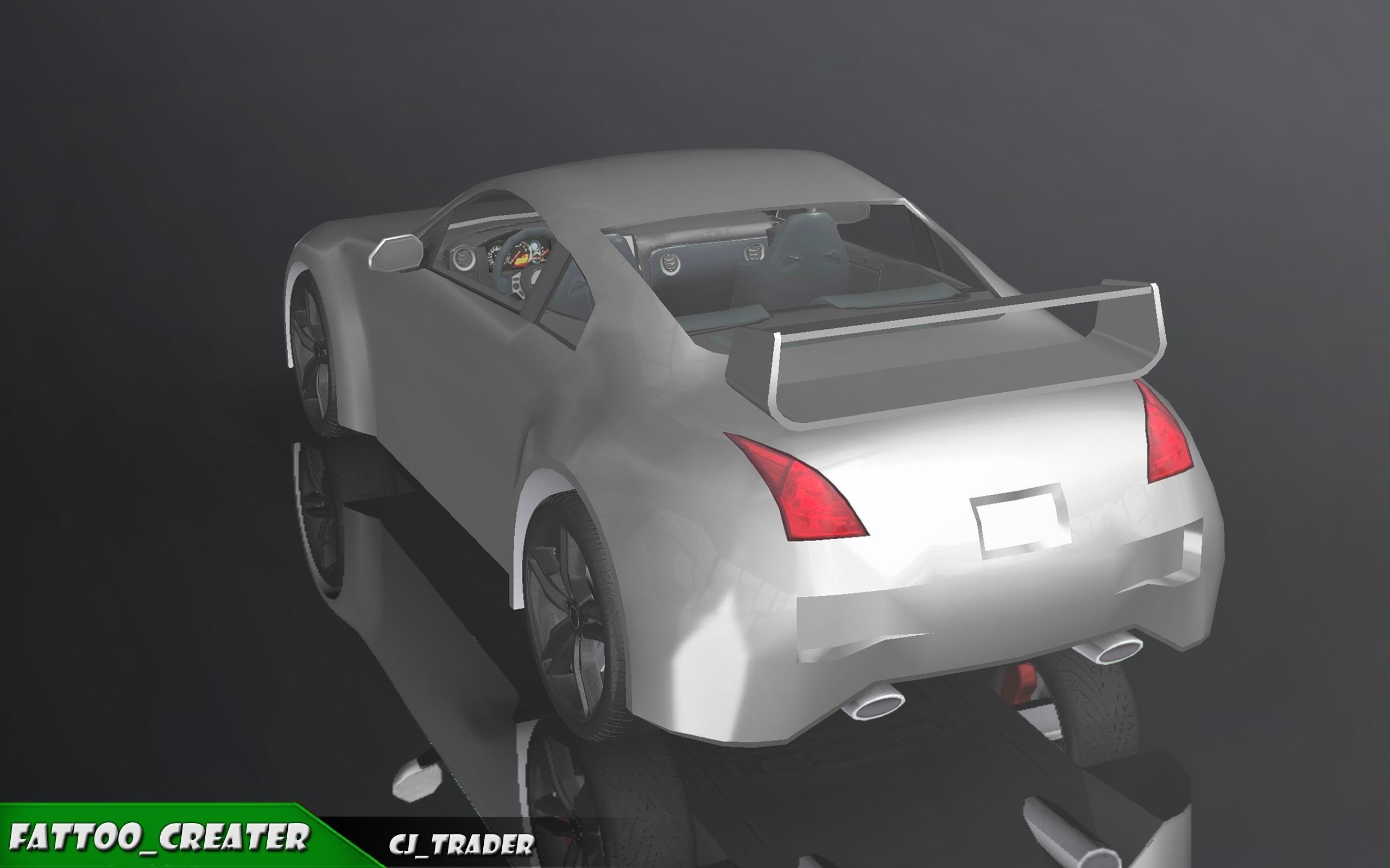 Lowpoly Racing Car 3D Model Low-poly 3D model_6