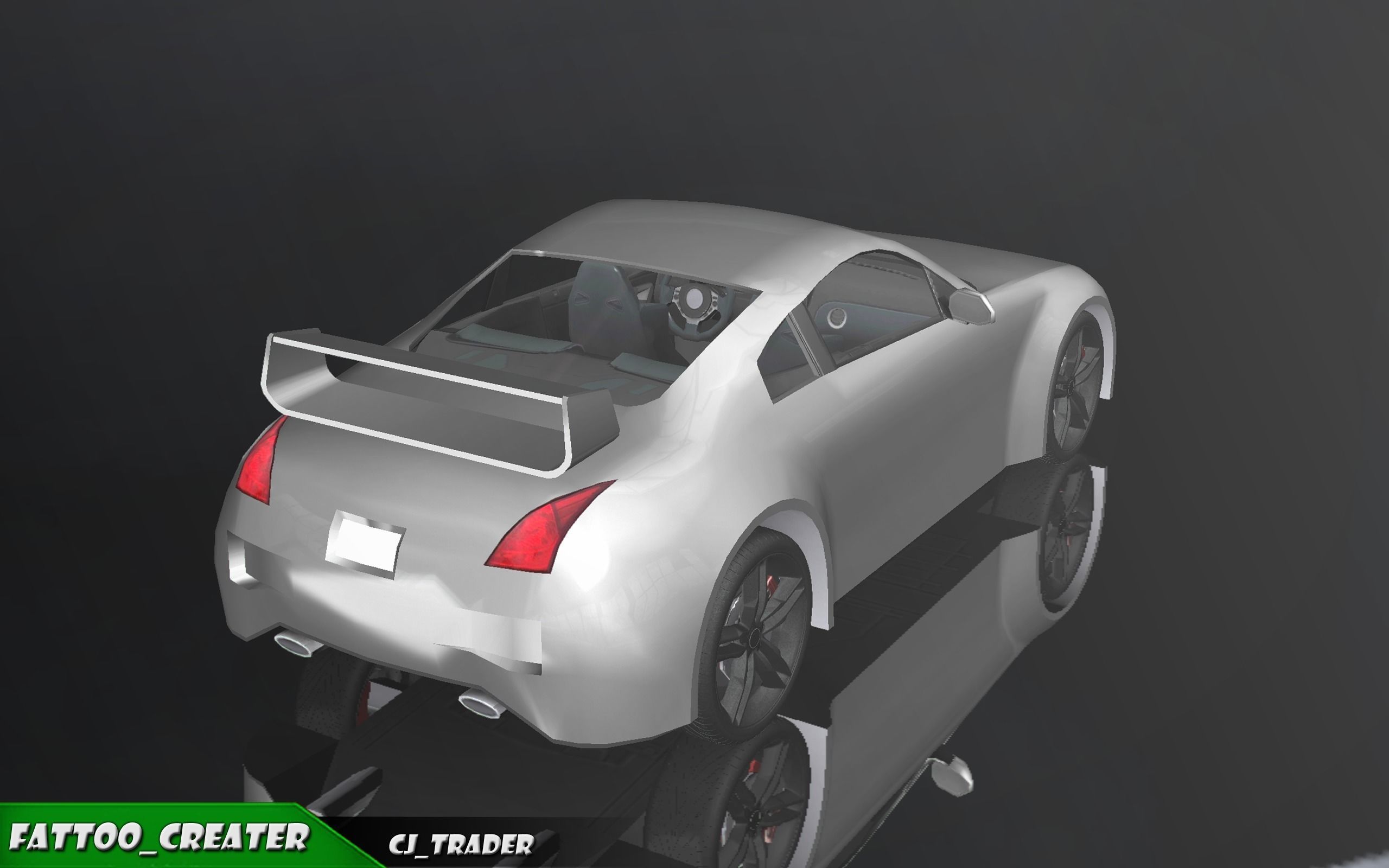 Lowpoly Racing Car 3D Model Low-poly 3D model_5