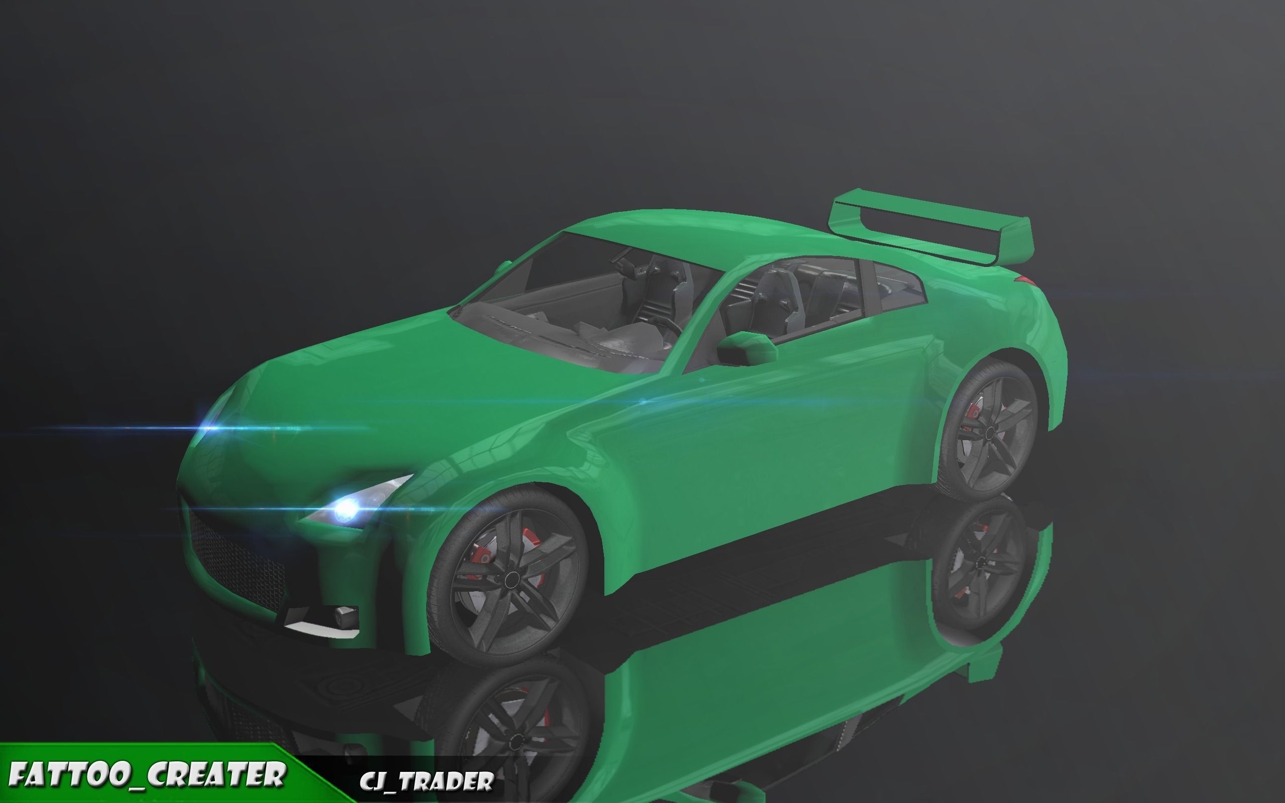 Lowpoly Racing Car 3D Model Low-poly 3D model_1