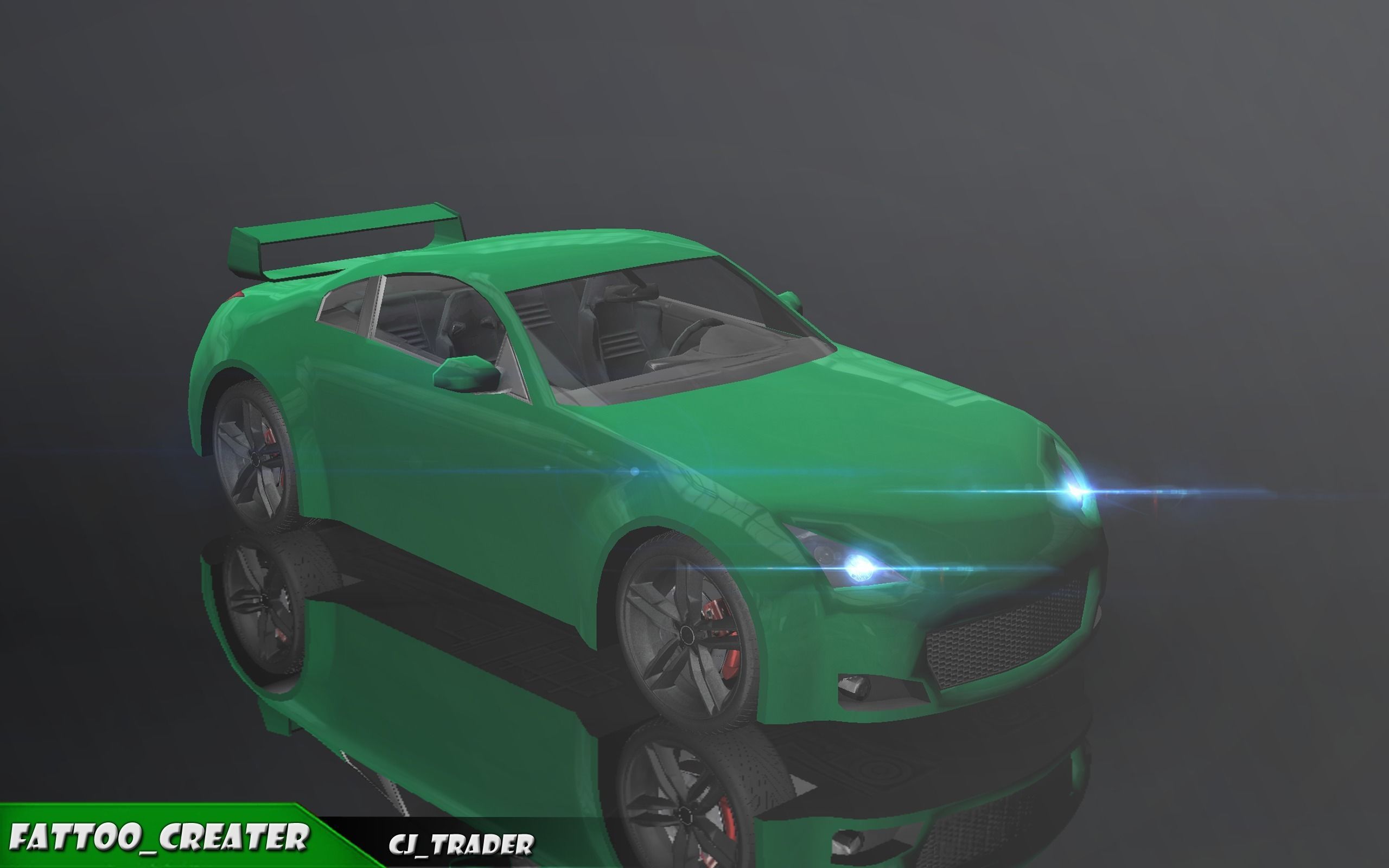 Lowpoly Racing Car 3D Model Low-poly 3D model_2