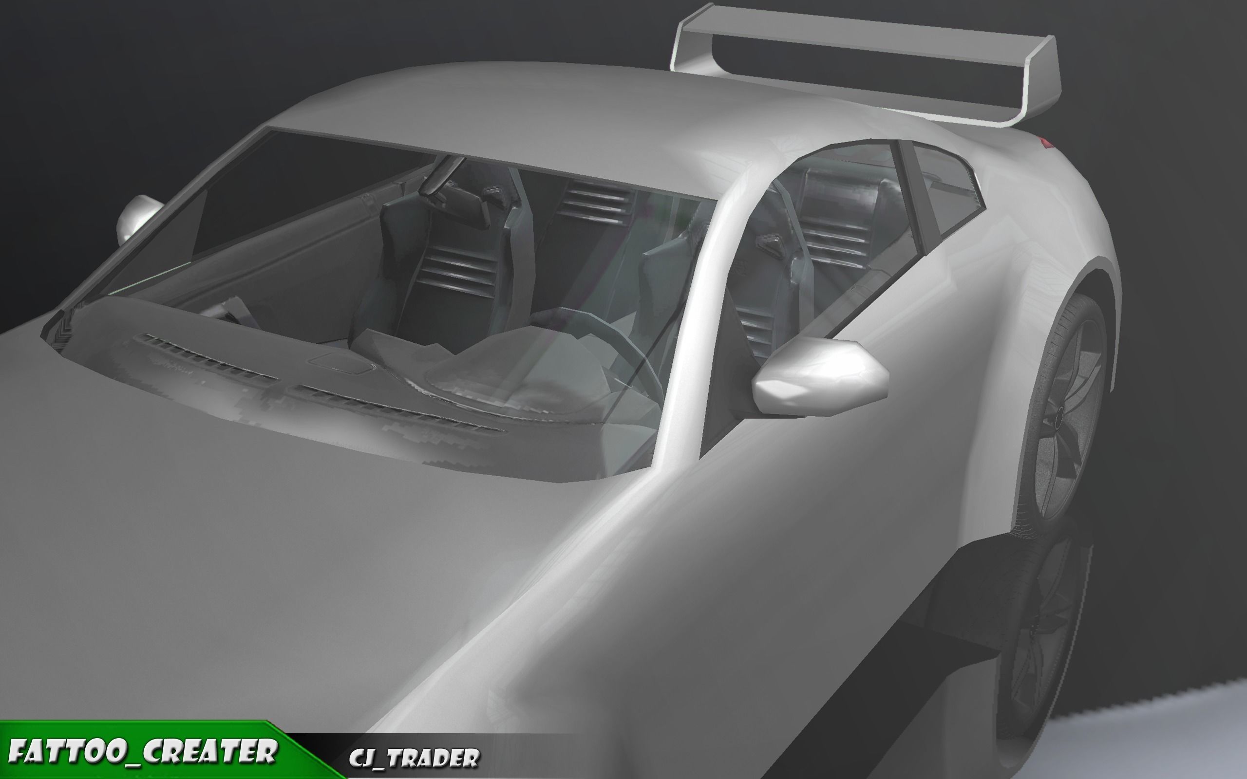 Lowpoly Racing Car 3D Model Low-poly 3D model_7