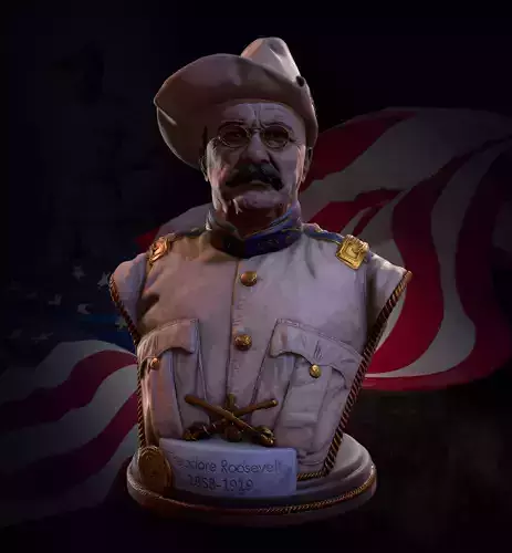 Theodore Roosevelt Bust 3D print model