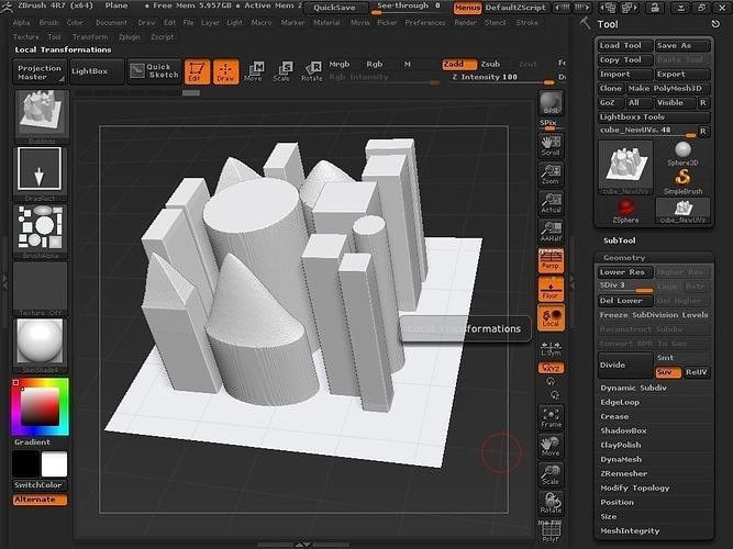 Buildings Brush 3D model