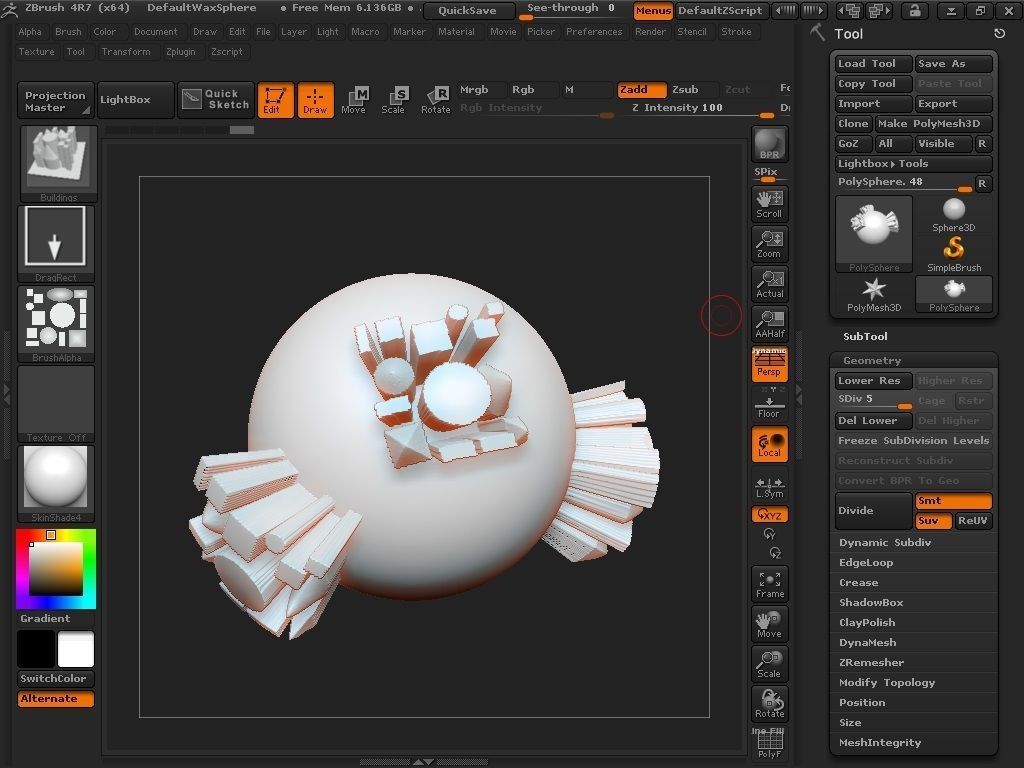 Buildings Brush 3D model_15