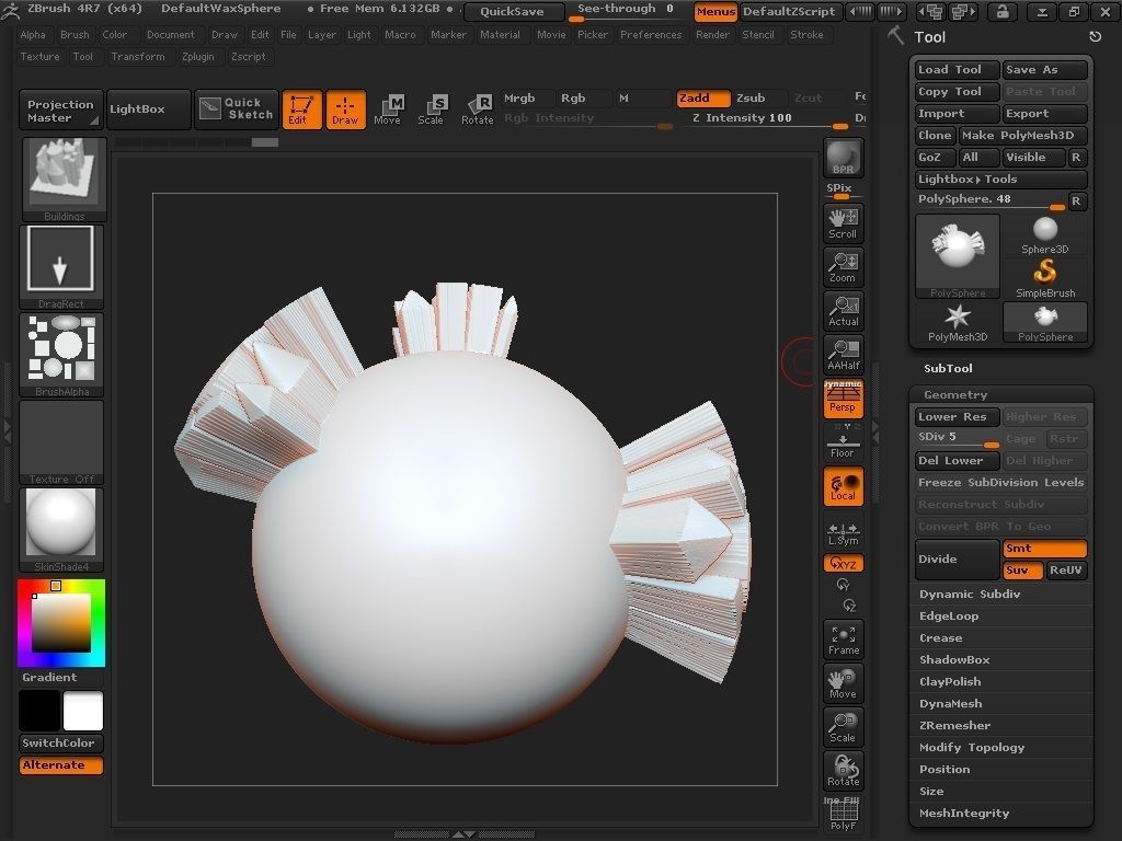 Buildings Brush 3D model_16