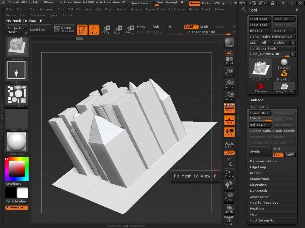 Buildings Brush 3D model_21