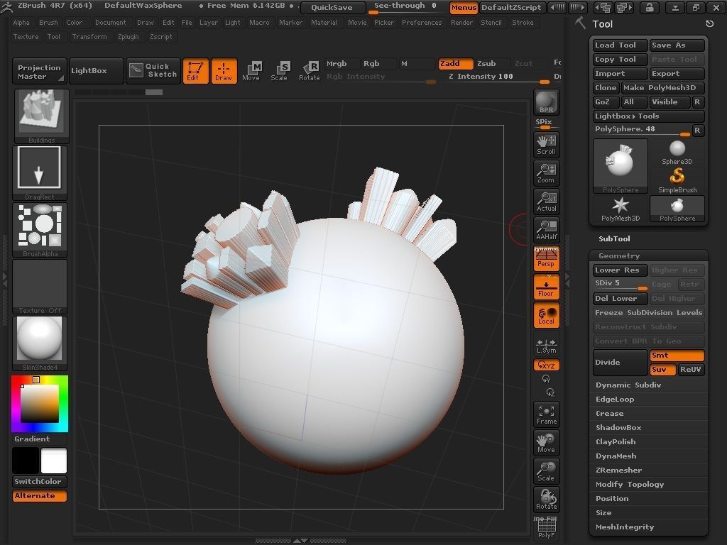 Buildings Brush 3D model_11