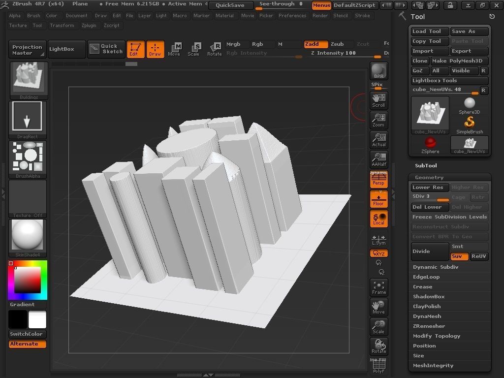 Buildings Brush 3D model_17