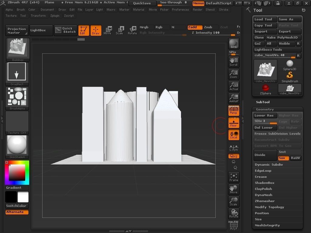 Buildings Brush 3D model_18