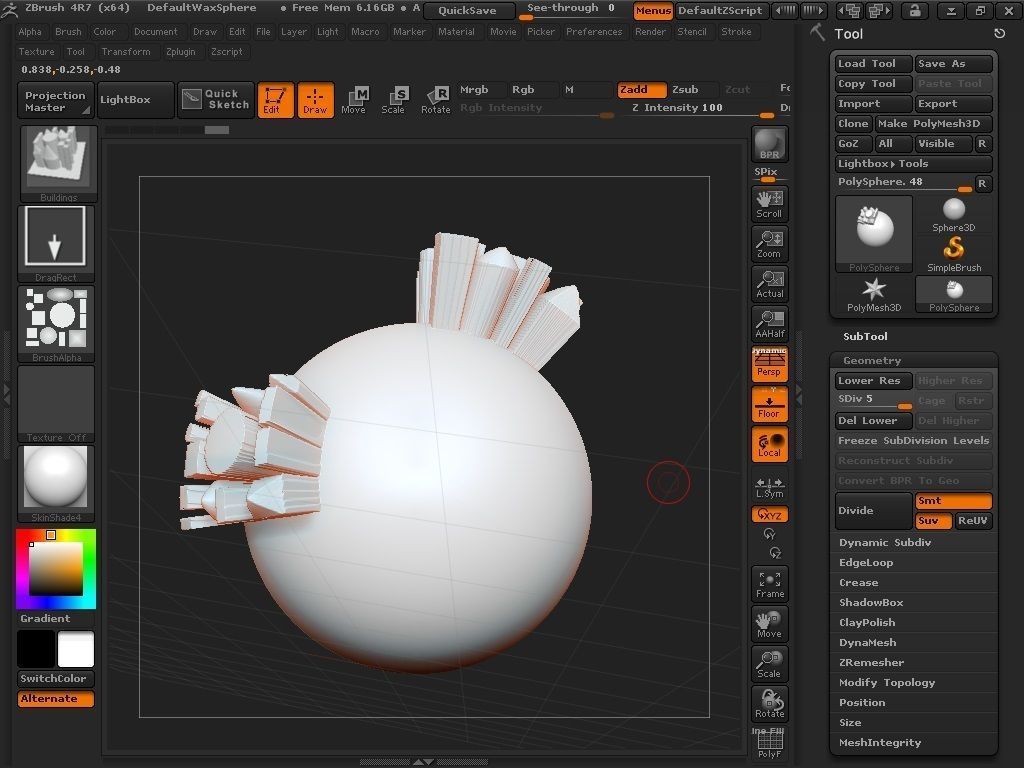 Buildings Brush 3D model_10