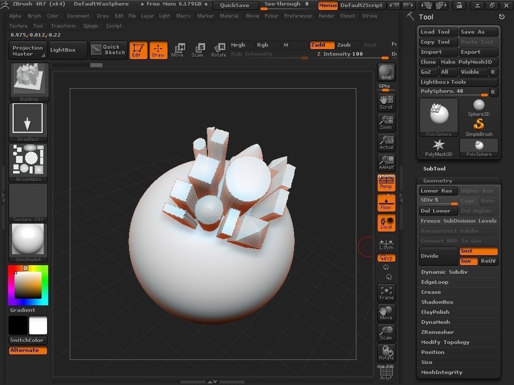 Buildings Brush 3D model_8