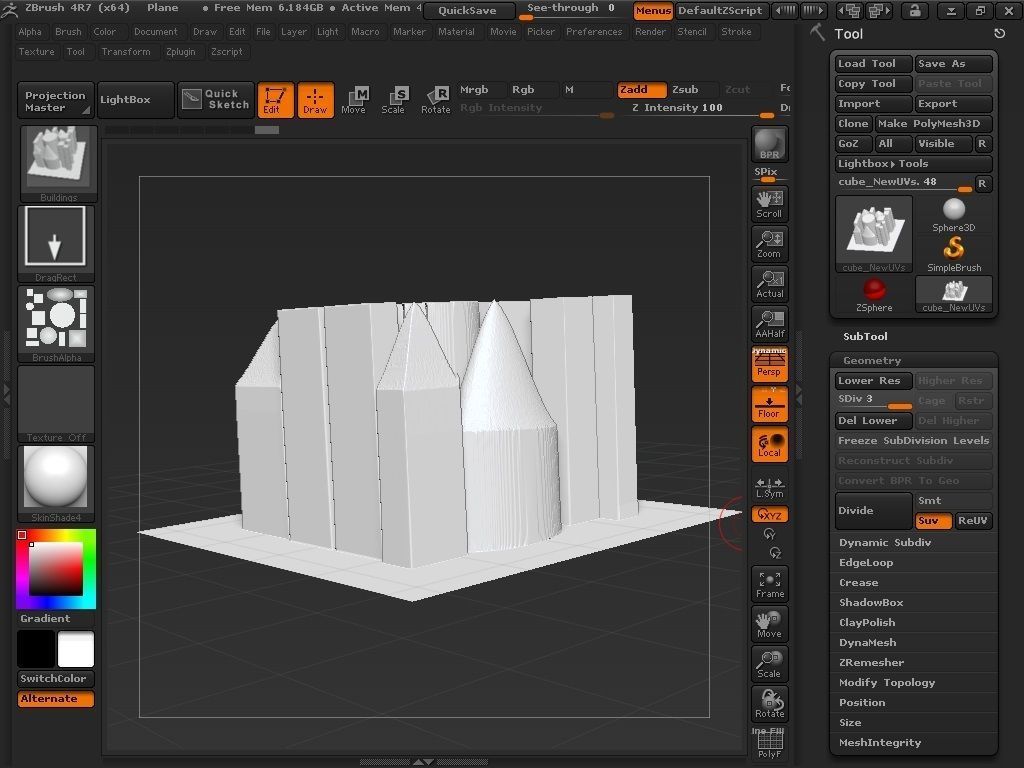 Buildings Brush 3D model_23