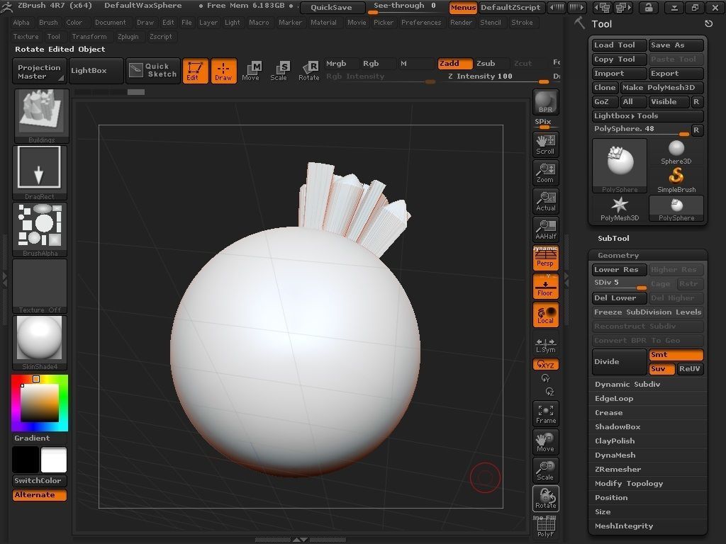 Buildings Brush 3D model_7