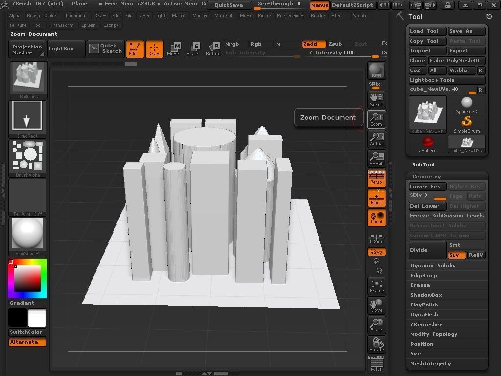 Buildings Brush 3D model_12