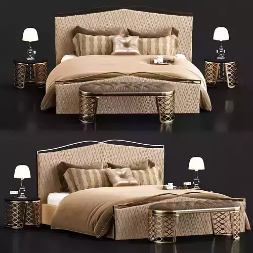 Valentino bed set with gold accents
