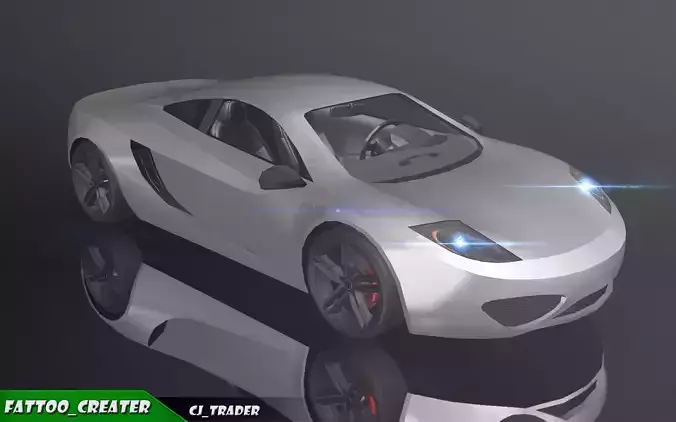 Low-Poly Racing Car McLaren MP4-12C 3d model Low-poly 3D model